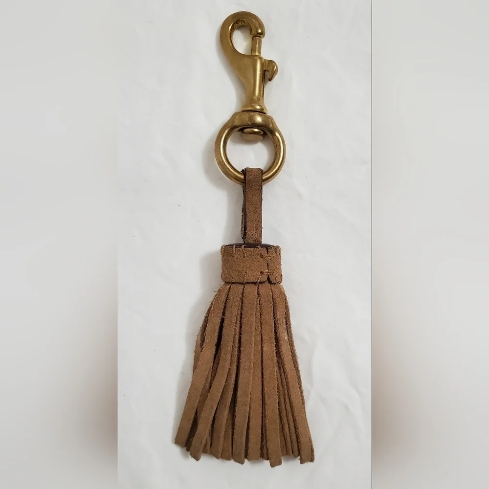 Suede Tassel Key Holder